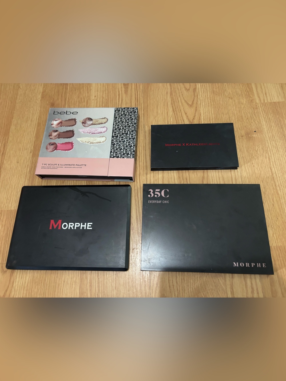 Morphe Eyeshadow & Face Palette Set in Black and Pink Accents
